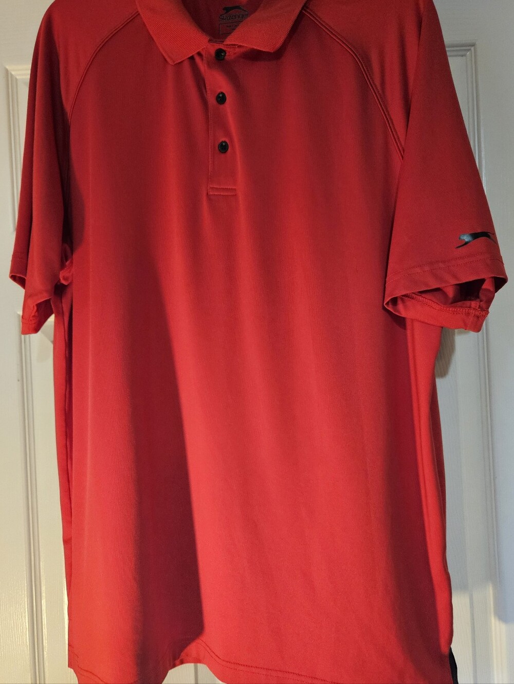 Slazenger Men's Bright Red Short-Sleeve Polo XL Casual
